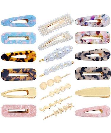 Pearl Hair Clips - Korean Style Macaron Acrylic Resin Hairpins for Women | Fashionable Hair Accessories - Buy Online on GoSupps.com