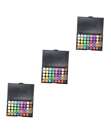 FOMIYES 3pcs 40 Colors Combination Shadow Cosmetic Eye Makeup Pallet 1 count (Pack of 1) As Shownx3pcs