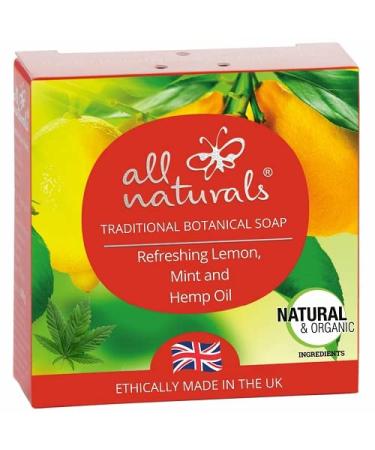 All Naturals Soap Bar for Men | 100% Natural Organic with Aloe Vera Virgin Coconut Oil Fresh Aroma 100g (Mint & Lemon)