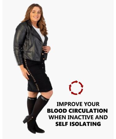 Zeta Wear Compression Stockings for Thick Calves - Comfortable Support Pain Relief & Swelling Prevention - Black Medium Size - Buy Online on GoSupps.com