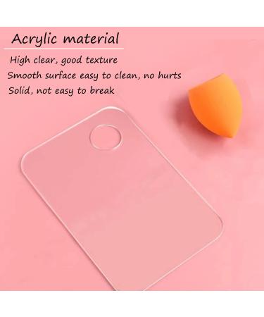 Drerio 2-Piece Clear Makeup Palette Set with Spatula | Portable Acrylic Mixing Tools for Eyeshadow & Lipstick - Buy Online on GoSupps.com