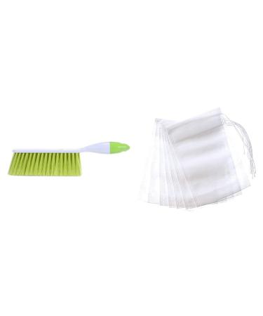 1 Pcs Bed Sheets Debris Cleaning Brush & 500 Pcs Teabags String Heat Seal Paper Herb Loose Tea Bag