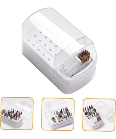 Healeved Grinding Head Cleaning Box Nail Bits Nail Grinding Head Holder Nail Salon Product Reusable Nail Drill Bit Nail Room Accessories Charm Holder Plastic Storage Rack Women's Ceramics - Buy Online on GoSupps.com