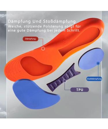 Norelie Orthopedic Insoles for Planar Fasciitis - Comfortable Support for Arched Feet (Blue & Yellow Size 39-40) | International Shipping Available - Buy Online on GoSupps.com