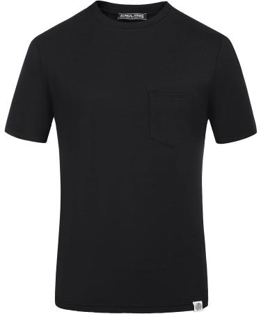 PJ PAUL JONES Men's Crewneck Soft T-Shirt - Lightweight Casual Jersey Tee | Large, Black - Buy Online on GoSupps.com