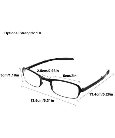 Sonew Foldable Reading Glasses - Lightweight Professional Presbyopic Glasses for Men & Women - Black Nylon Zip Case (2.0) - International Shipping Available - Buy Online on GoSupps.com