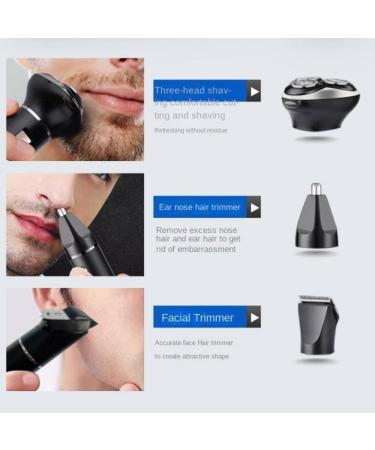 3 in 1 Beard Grooming Kit - Waterproof Electric Shaver & Body Trimmer for Men - Buy Online on GoSupps.com
