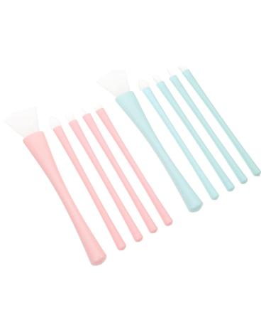 FRCOLOR 2 Sets Silicone Makeup Brush Lip Lip Makeup Brush Silicone Facial Mask Brush Lip Gloss Wand Eye Makeup Applicator Eye Shadow Eyeliner Brush Lips Silica Gel