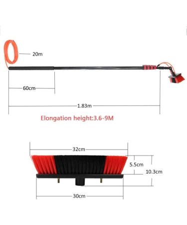 Window Cleaning Equipment Window Cleaning Brush Extension Cleaning Pole 3.6M-9M Waterfed Telespole System For Photovoltaic Panel Cleaning Trucks Windows Window Glass Wall/20Ft/6M - Buy Online on GoSupps.com
