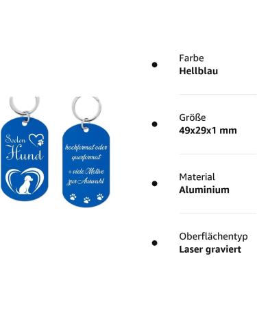 Personalized Aluminum Dog Shield | High-Quality Engraved Address Pendant for Dogs & Cats | Dog Stark in Light Blue (49x29x1 mm) - Buy Online on GoSupps.com