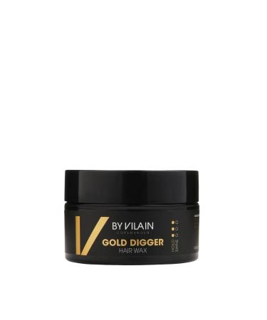 By Vilain Gold Digger Hair Wax - Super Strong Hold Matte Finish Clean Cut Look Long Lasting Hair Pomade Easy to Style for Fullness & Texture Smoothing & Slick Hair Molding Wax Paste Gel for Men 15ml 0.51 Fl Oz (Pack of 1)
