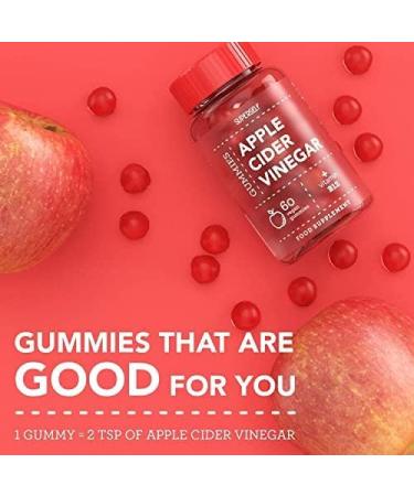 Apple Cider Vinegar Gummies 1000mg - High Strength Enhanced with Vitamin B12 Folic Acid & Natural Juices - 500mg per Apple Cider Vinegar Gummy - 60 Vegan ACV Gummies That Work Fast - Buy Online on GoSupps.com