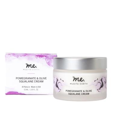 Mudita Earth Papaya & Pomegranate Anti Aging Skin Cream: Rich Moisturizer for Aging and Dry Skin - Pure Glow Cream with Hyaluronic Acid Squalane for Dark Spots Hyperpigmentation - Skin Glowing Cream