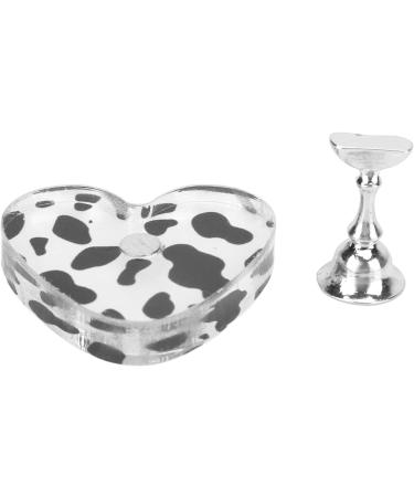 Nail Practice Holder Free DIY Manicure Tool Nail Display Stand Cow Texture Fade Resistant for Nail Artists for Home for Salon (Sliver) - Buy Online on GoSupps.com