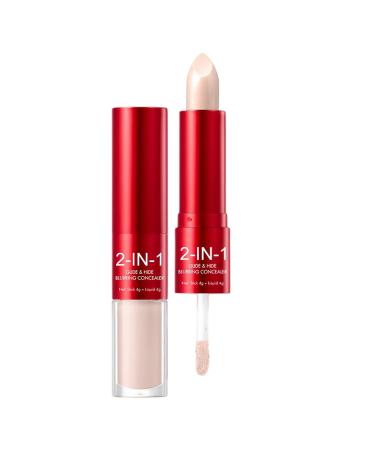 Zasdvn Concealer | 8g Dual Ended Natural Lightweight Makeup Supplies - Cosmetic Neutralizer For Day Night Spring Office Beach Wedding Date Travel Party Evening