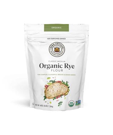 King Arthur Flour Classic Medium Organic Rye Flour 3 lbs (1.36 kg) - Buy Online on GoSupps.com