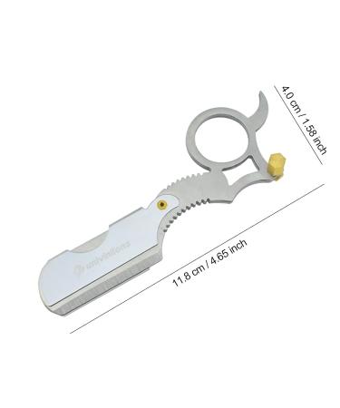 Gold Black Silver Gear Shaped Handle Razors - Premium Hair Removal & Shaving Knife for Beard Face Underarm & Eyebrows - Stainless Steel Barber Razors - Buy Online on GoSupps.com