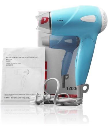 Hair Dryer Trvavel Small Mini Blow Dryer with Nozzle 1200W Long Life DC Motor Lightweight Compact Folding Hairdryer Portable Travel Fast Drying Hair Lightweight Quiet Blow Dryer Hot/Cold Small Gift - Buy Online on GoSupps.com