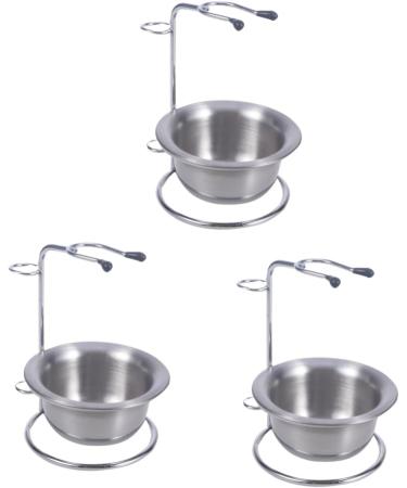 Beavorty 3-Piece Stainless Steel Shaving Bowl Set - Rust-Resistant Razor Storage & Utensils for Men - Buy Online on GoSupps.com
