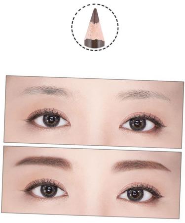 FOMIYES 2pcs Black Pencils Dark Brown Eyeliner Eyebrow Makeup Pencil Eyebrow Brush Black Coffee Make up Miss 1 count (Pack of 1) Picture 2 - Buy Online on GoSupps.com