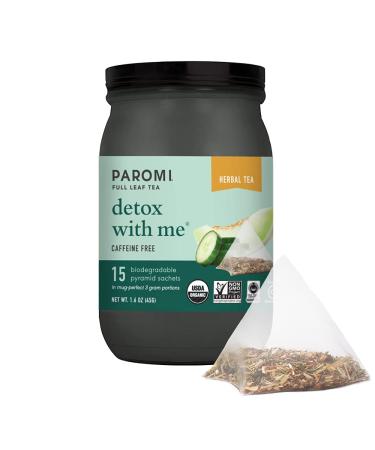 Paromi Detox With Me Rooibos Organic Tea Organic Herbal Tea, Signature Jar, 15 Count Detox with Me 15 Count (Pack of 1)