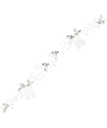 FRCOLOR Hair Comb Accessory European and American rhinestone hair wig wedding hair crystal bridal headpieces rhinestones plastic hairpin hair twist flower bridal hair Wig Wedding Headpiece - Buy Online on GoSupps.com