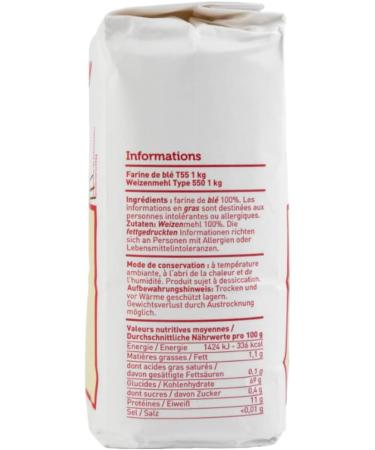 Bread Making bundle T55 Flour 1kg and Fresh Yeast 12 x 42g - Buy Online on GoSupps.com