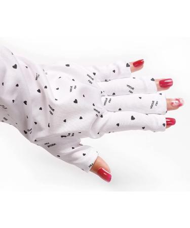 Moisturising Gloves UPF 50+ Manicure Gloves Anti UV Shield Gloves for Gel Nail Lamp Nail Art Fingerless Glove for Manicure Dryer Long 11.5x40 cm - Buy Online on GoSupps.com