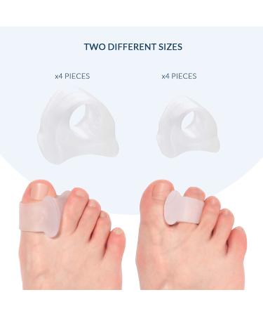 Relax Tony Toe Separators 8Pcs Individual - White | Foot Pain Relief - Buy Online on GoSupps.com