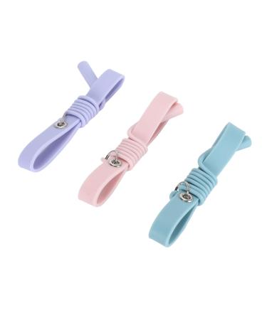 SILICONE Eyelash Extension Tweezers Holder Compact 3 Piece Wrist Strap Set