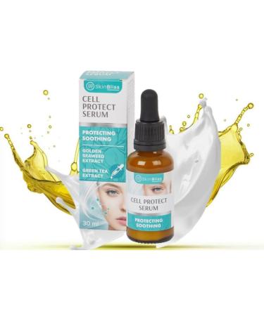 SkinBliss Cell Protect Serum Vegan Face Serum with Golden Seawed Extract Green Tea Extract for Protecting and Soothing Skin 30 ml