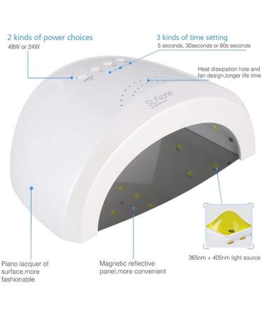 Vishine Gel Nail Polish Starter Kit - 48W LED Lamp, 6 Colors, Base & Top Coat Set - Nail Art Designs Manicure Tools - #05 Kit - Buy Online on GoSupps.com