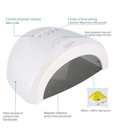 Vishine Gel Nail Polish Starter Kit with 48W UV LED Lamp - 6 Pretty Colors + Base & Top Coat | Manicure Tools Included - Buy Online on GoSupps.com