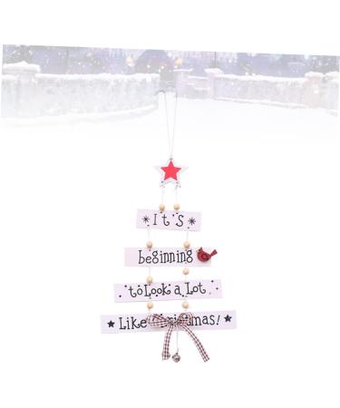 COHEALI Wooden Craft Decorations Emblems Wooden Christmas Decor Hanging Wooden Decorations Pendant Large White Size 1 - Buy Online on GoSupps.com