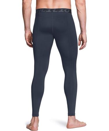 ATHLIO Men's Thermal Compression Pants 3-Pack - Black/Charcoal/Navy Large - Buy Online on GoSupps.com