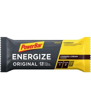 Powerbar Energize Original Cookies & Cream - High Carb Energy Bar with C2MAX 25x55g | Boost Energy & Hydration - Buy Online on GoSupps.com