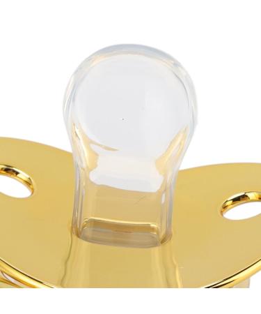 Buy Ultra-Light Gold Silicone Baby Pacifier for Newborns | Soft & Curved Design | Ideal for 0-6 Months Infants | International Shipping Available - Buy Online on GoSupps.com