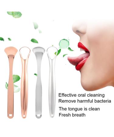 2-Piece Tongue Scraper Set with Case | Metal Tongue Cleaners for Bad Breath Relief | Copper Color - Buy Online on GoSupps.com