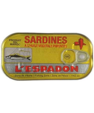 L Espadon Sardines in Spiced Vegetable Oil 50 x 125g