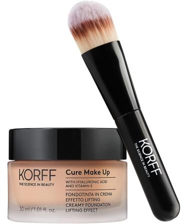 Korff Foundation cream with lifting effect medium coverage with hyaluronic acid and vitamin E fondant and cream satin finish 04 size 30 ml - Buy Online on GoSupps.com
