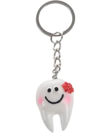 AMIUHOUN 200 Pieces Tooth Shape Keychain Keyring - Perfect Sweet Dental Gift for All Occasions | International Shipping Available - Buy Online on GoSupps.com
