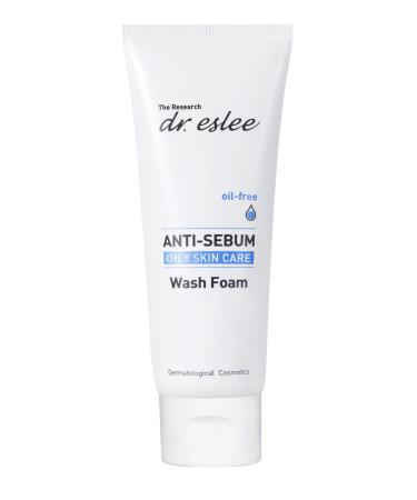 Dr Eslee Anti-Sebum Foaming Facial Cleanser for Oily Skin - 100ml - Non-Irritating Dermatological Face Wash Cleansing Foam - Controls Excess Sebum Soothes Irritation Sulfate-Free Korean Skin Care
