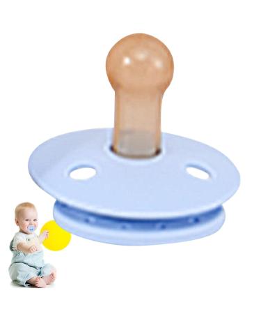 Super Soft Silicone Baby Pacifier & Bite Ring | Safe Hygienic Design for Newborns - Blue - Buy Online on GoSupps.com
