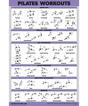 Exercise Workout Poster Set - Pilates Dumbbell Yoga & More | 10 Paper Posters for Home Fitness - Buy Online on GoSupps.com