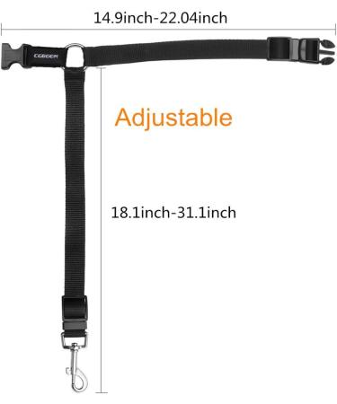 CGBOOM Universal Dog Safety Belt for Car - Adjustable Harness for Small Medium & Large Dogs - 2 Pack (Black) | Pet Safety & Comfort - Buy Online on GoSupps.com