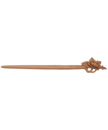 Vintage Wooden Hair Chopsticks - Peony Updo Hairpin for Girls | International Shipping - Buy Online on GoSupps.com
