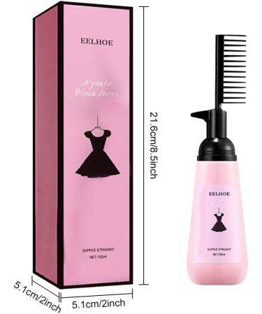 miduoidn Curly Hair Straightening Cream with Brush Smoothing Portable Nourishing Beauty Gifts Supply Professional Barbershop - Buy Online on GoSupps.com