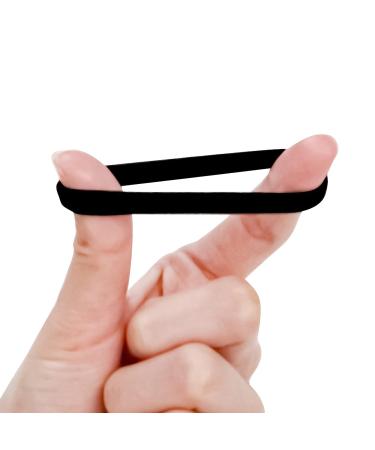 Fouews 100PCS Seamless Cotton Hair Ties for Women, Girls & Babies - Gentle Elastic Ponytail Holders for Thick, Heavy & Curly Hair - Black - Buy Online on GoSupps.com