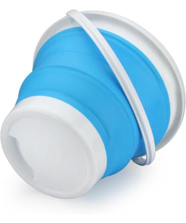 Twilight Garage 10L Collapsible Silicon Plastic Bucket Foldable Tub for Water Fishing Camping Gardening Cleaning Kitchen Car Cleaning Indoor/Outdoor Use(Blue) - Buy Online on GoSupps.com