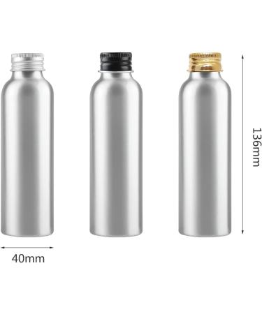 Zeoabsy 120ml Aluminum Screw Bottles - 4 Pack Silver with Gold Lid for Cosmetics Travel & Hotel Use - Buy Online on GoSupps.com